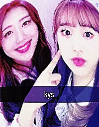 image description: a smiling person pointing to a shocked person, with the caption 'kys' on the bottom. a fisheye effect is applied to the card. end image description.